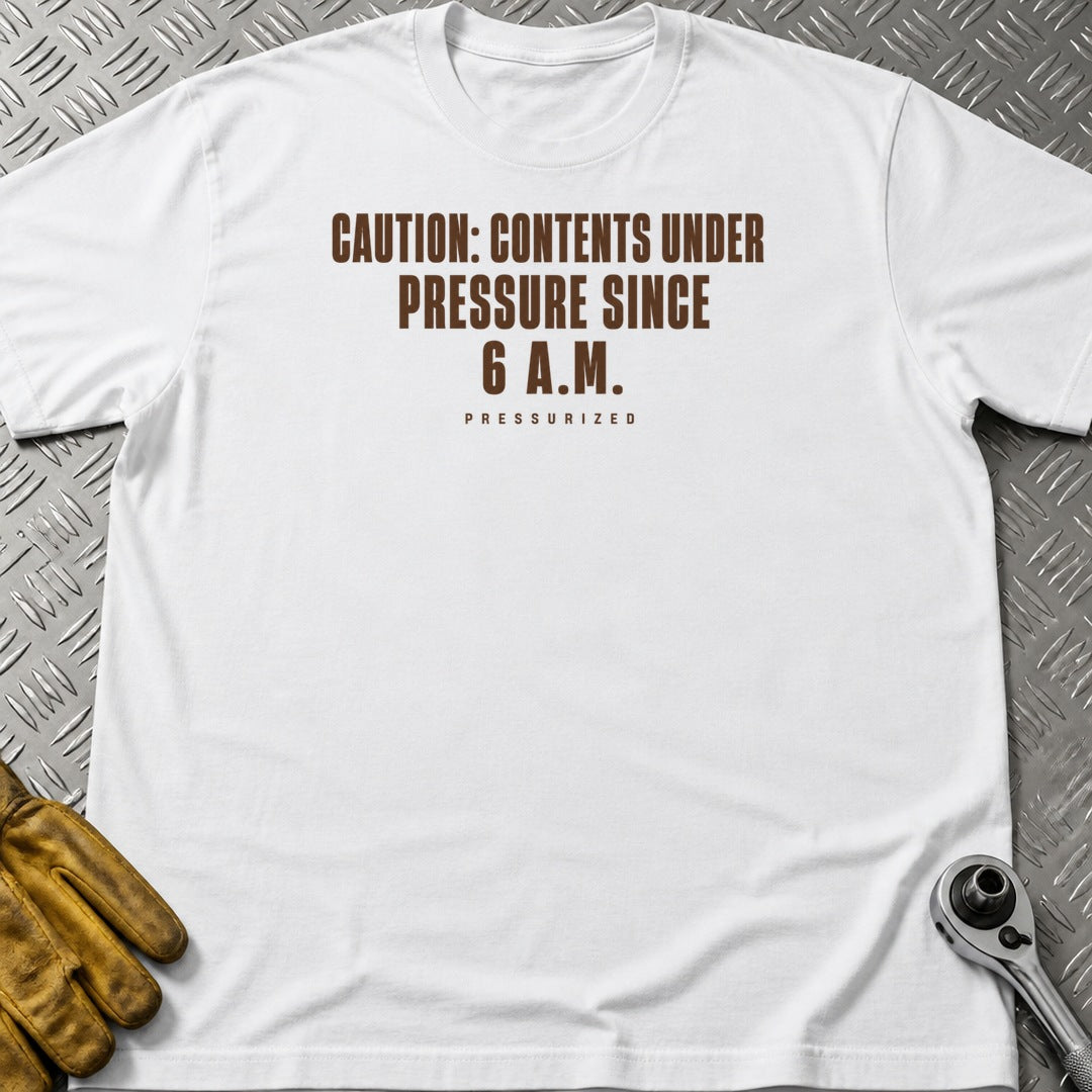Pressurized t-shirt flat lay