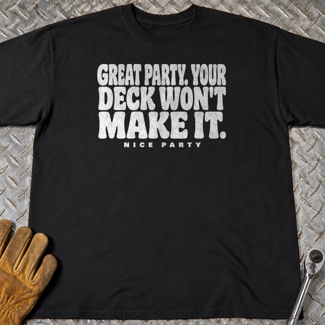 Nice Party t-shirt flat lay
