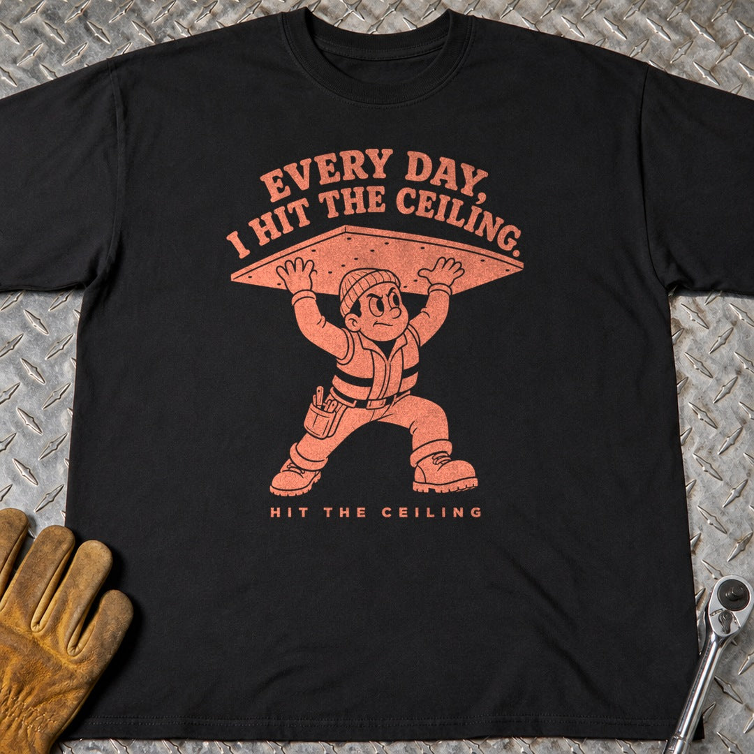 Hit The Ceiling t-shirt flat lay