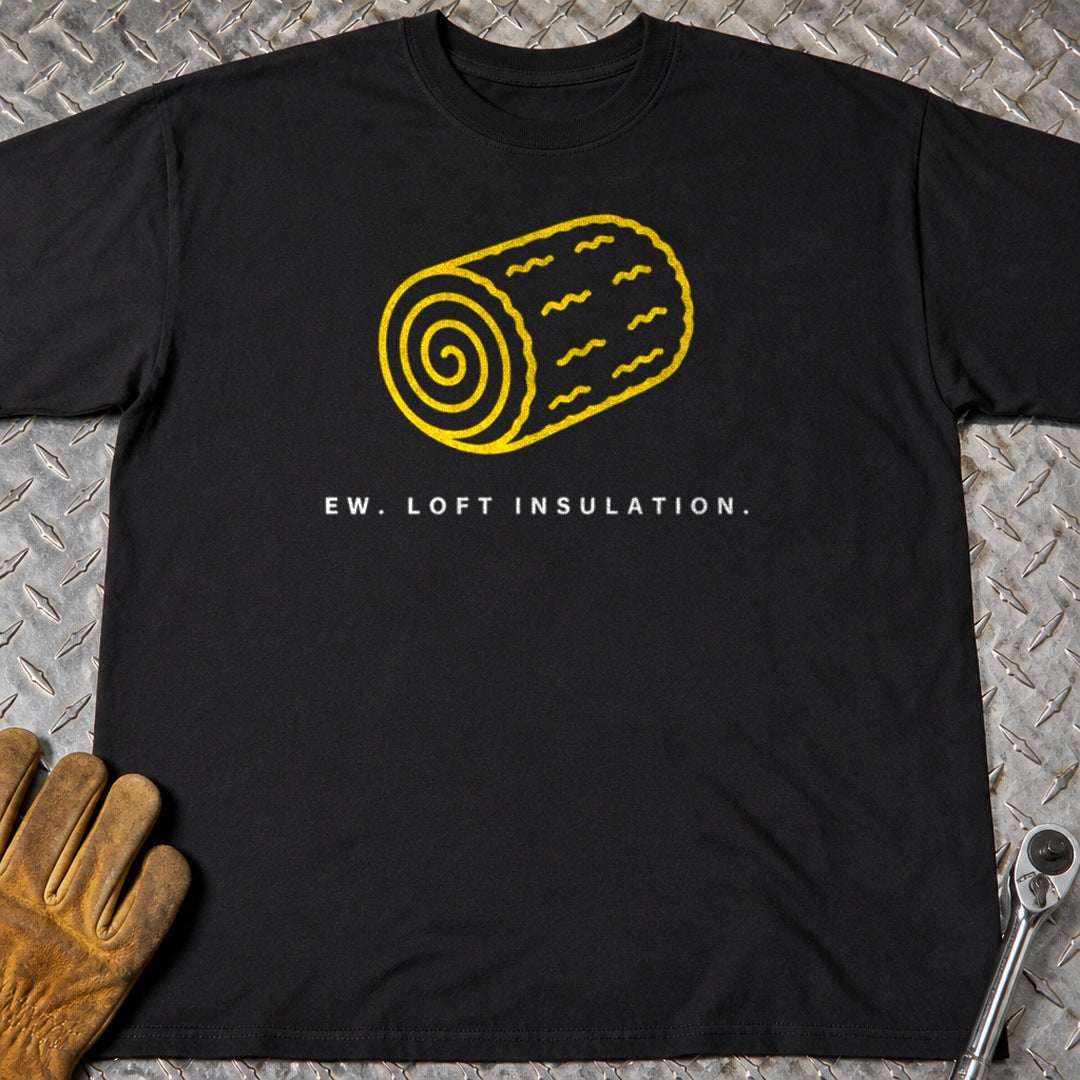 Ew Insulation t-shirt flat lay