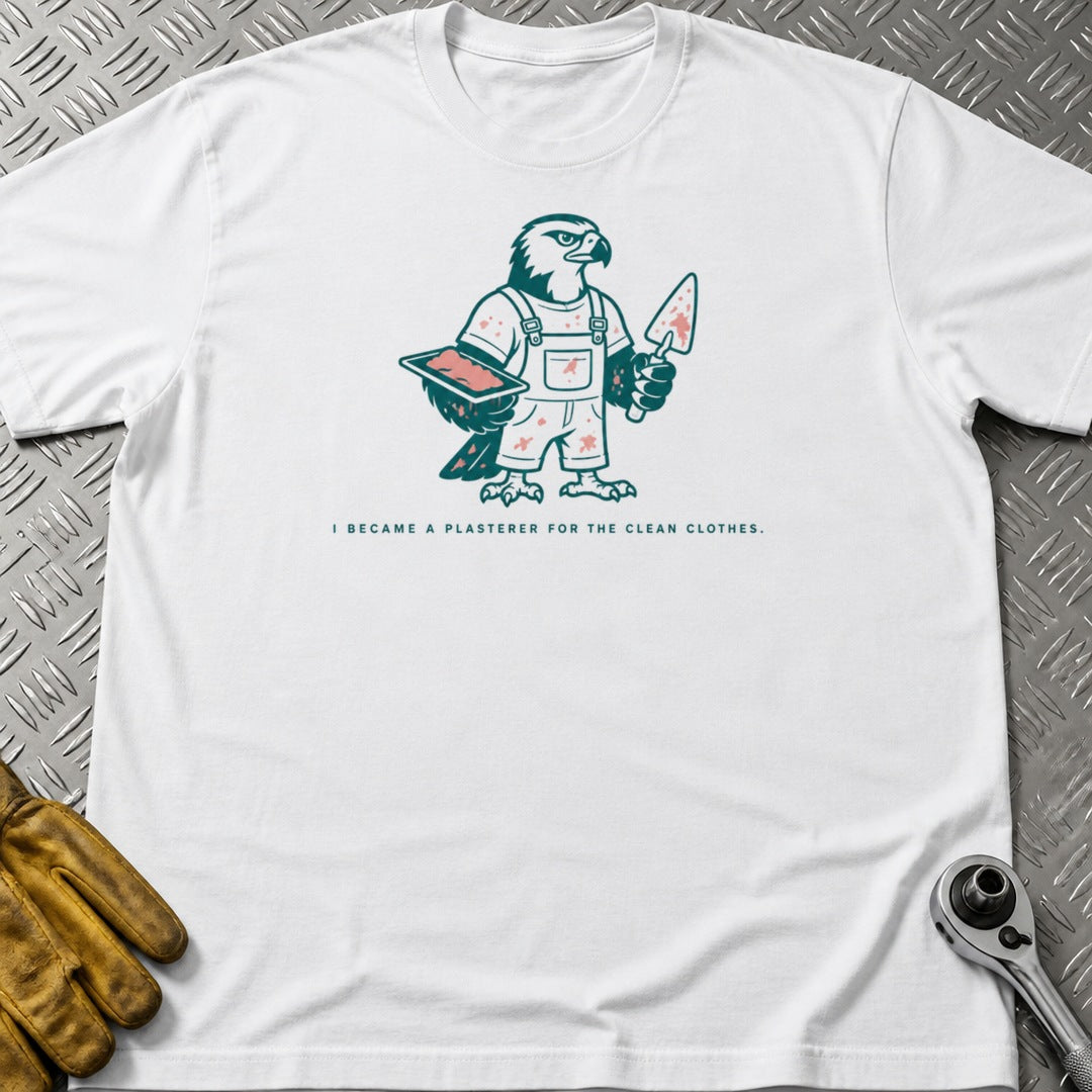Plaster Whites t-shirt flat lay
