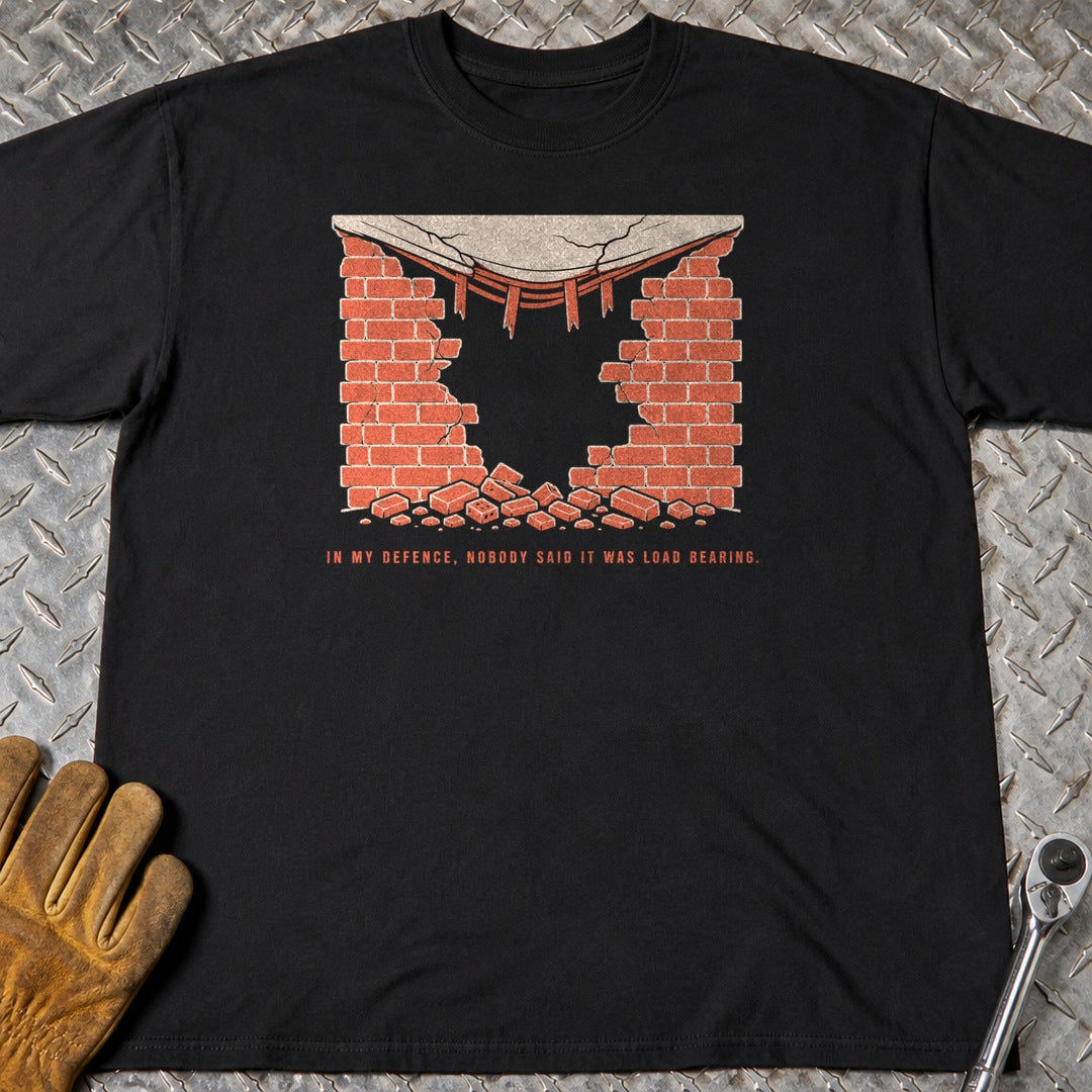 Load Bearing t-shirt flat lay