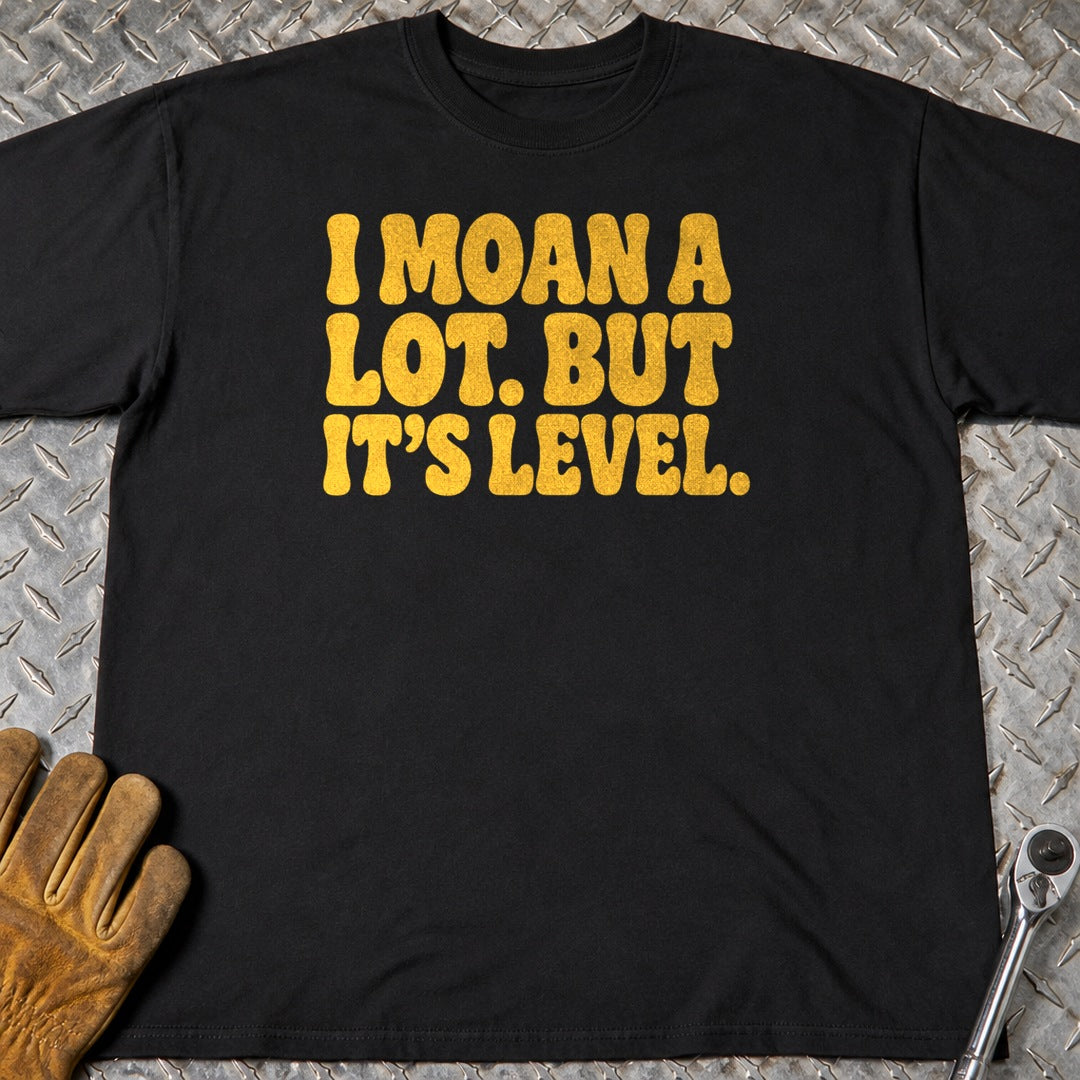 Moans, Level t-shirt flat lay