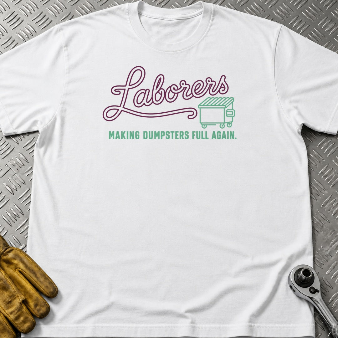 Laborers t-shirt flat lay