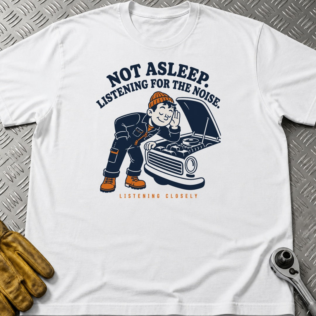 Listening Closely t-shirt flat lay