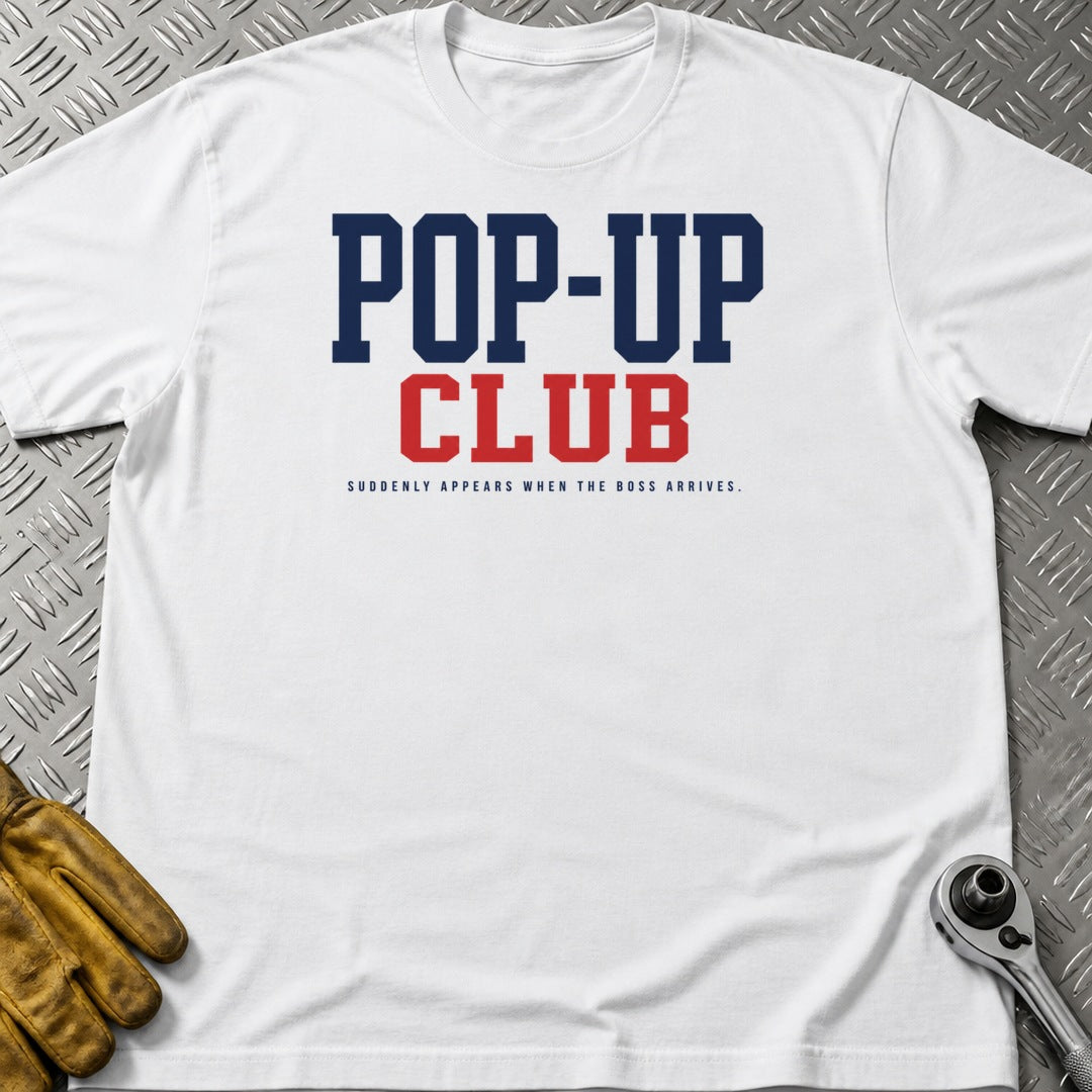 Pop-Up t-shirt flat lay
