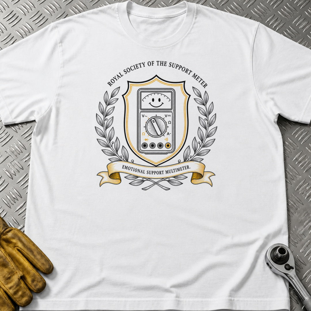 Support Meter t-shirt flat lay
