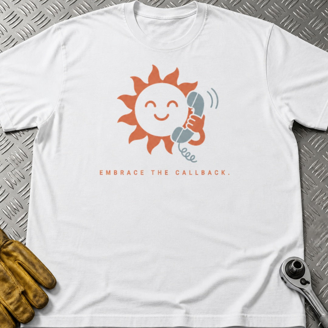 Embrace Callback t-shirt flat lay