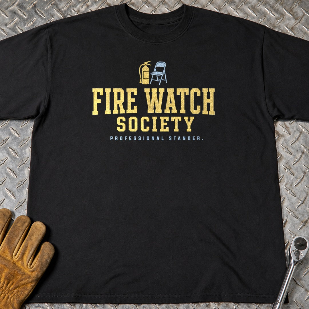 Fire Watch t-shirt flat lay