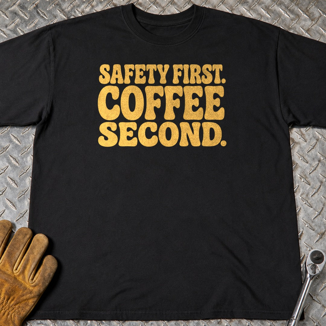 Coffee Second t-shirt flat lay
