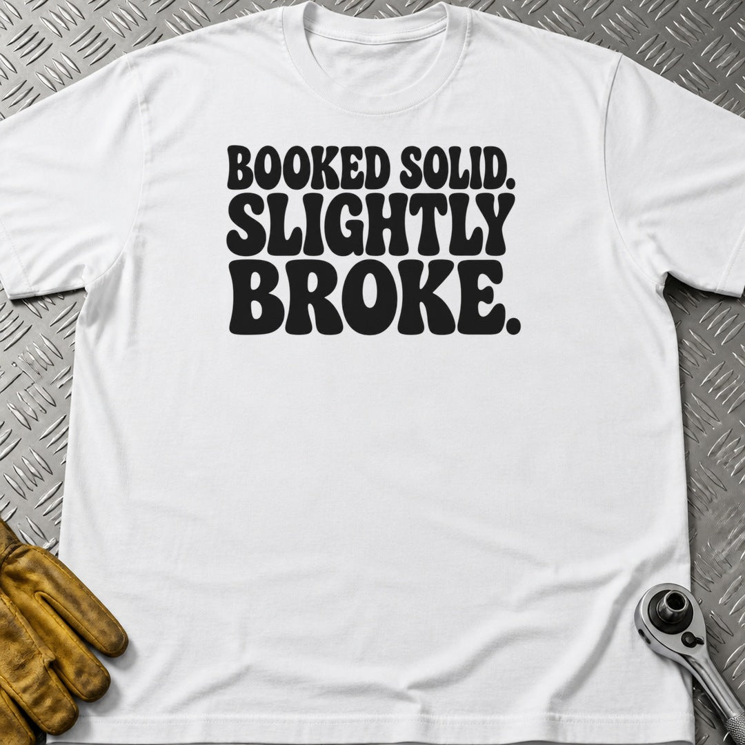 Booked Solid t-shirt flat lay