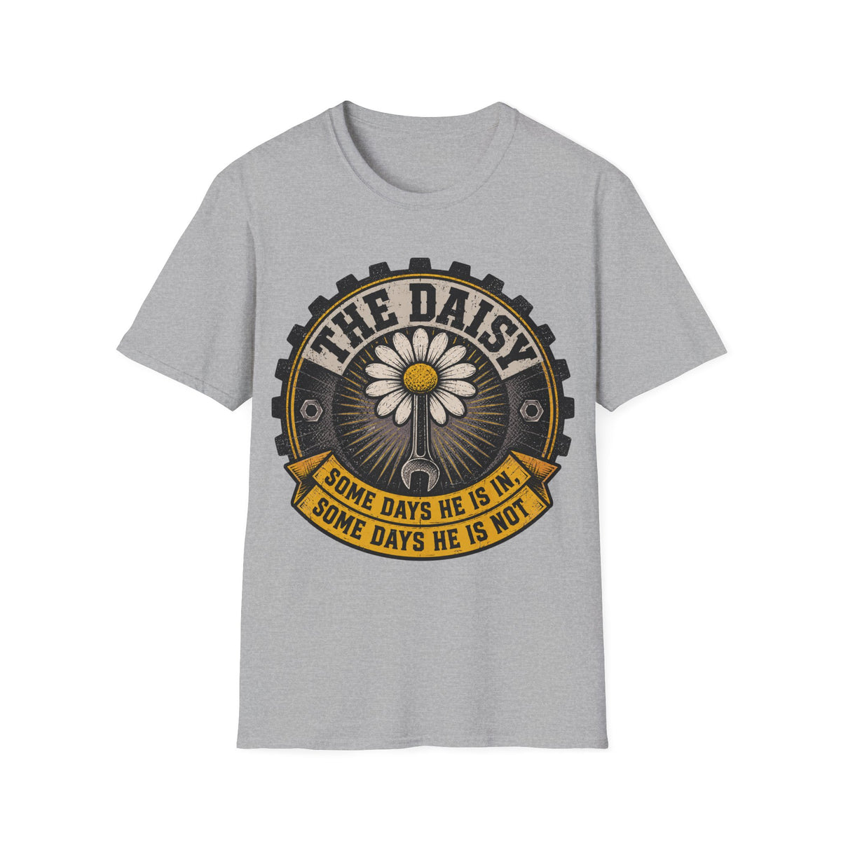 Daisy funny UK trade t-shirt design — pure luck of the draw whether today's an in day — Site Banter Co (product photo)