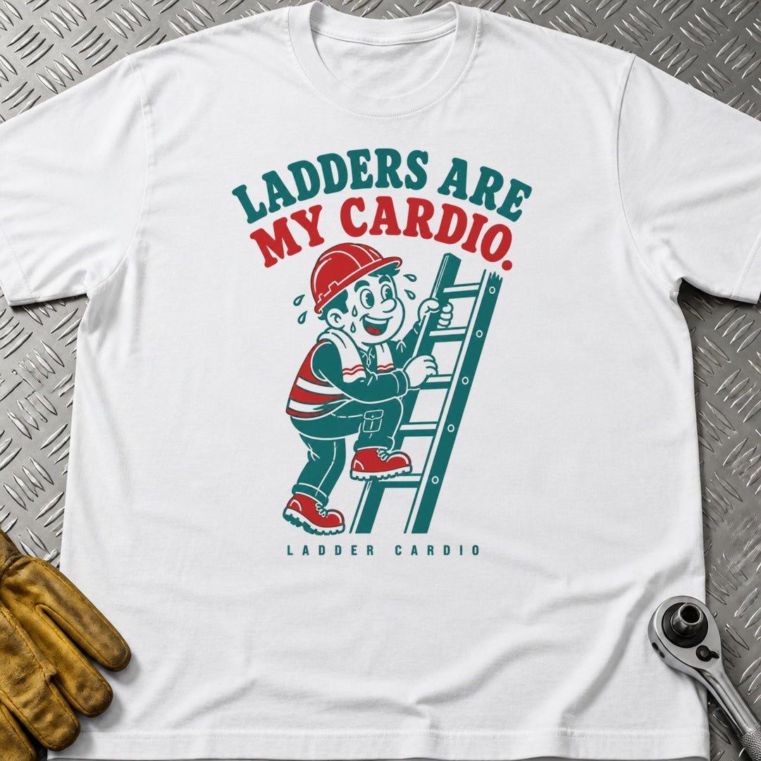 Ladder Cardio t-shirt flat lay