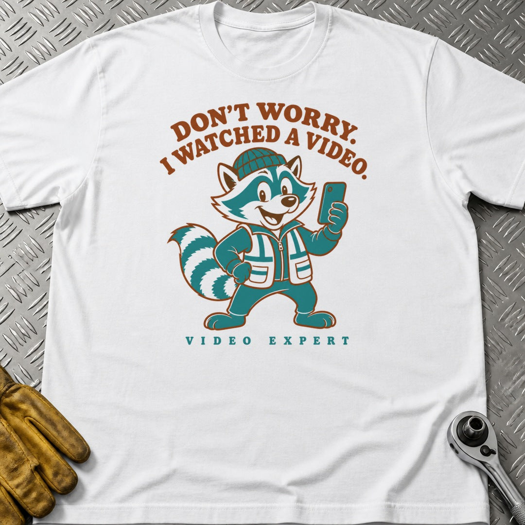 Video Expert t-shirt flat lay
