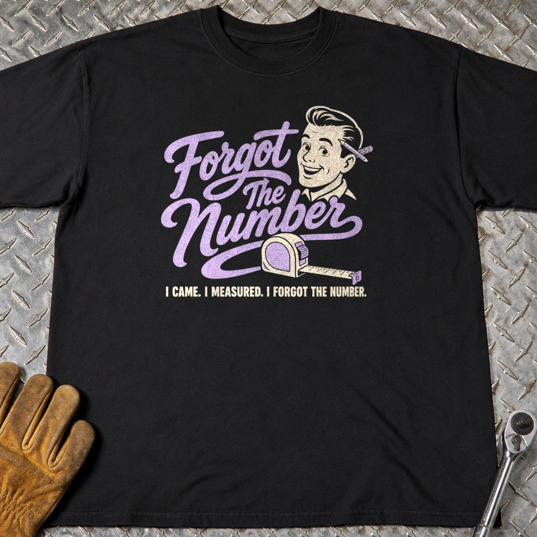 Forgot The Number t-shirt flat lay