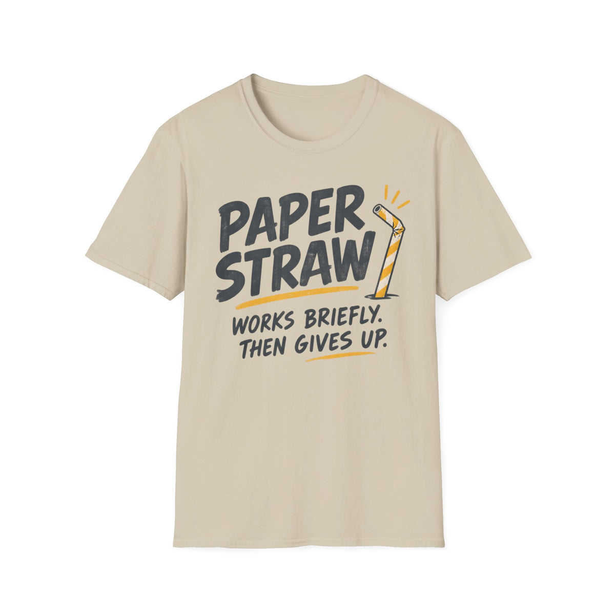 Paper Straw funny UK trade t-shirt — Site Banter Co (product photo)