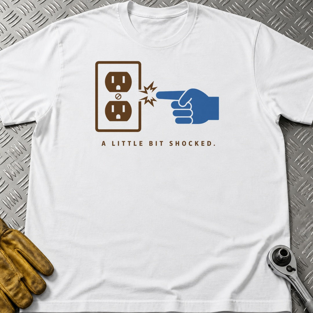 Bit Shocked t-shirt flat lay