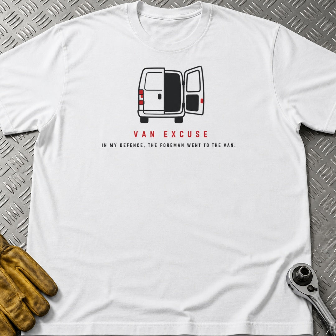 Van Excuse t-shirt flat lay