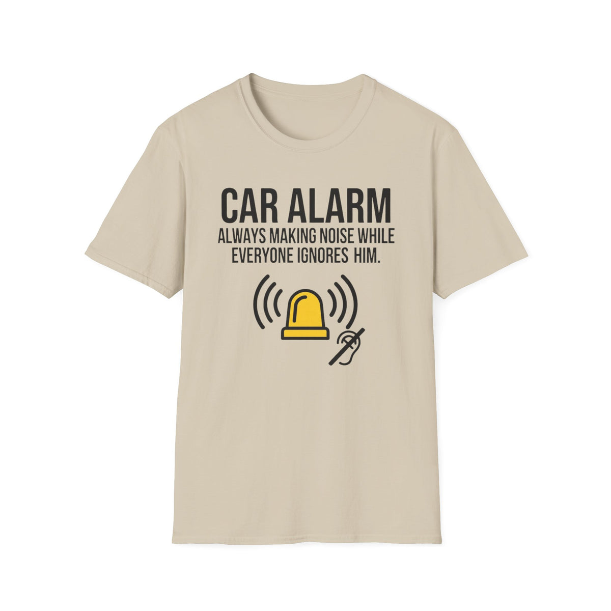 Car Alarm funny UK trade t-shirt — Site Banter Co (product photo)