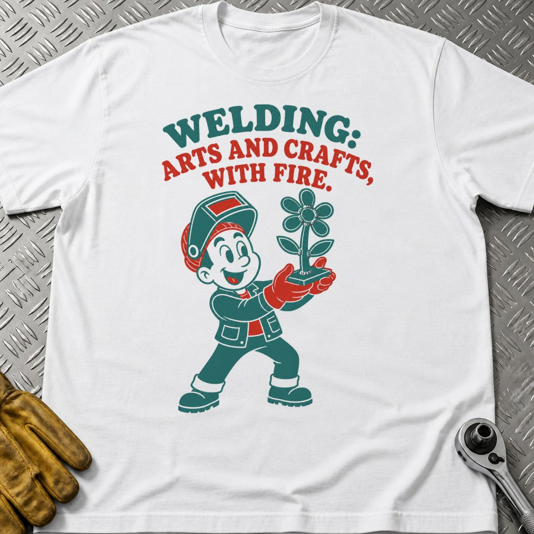Fire Crafts t-shirt flat lay