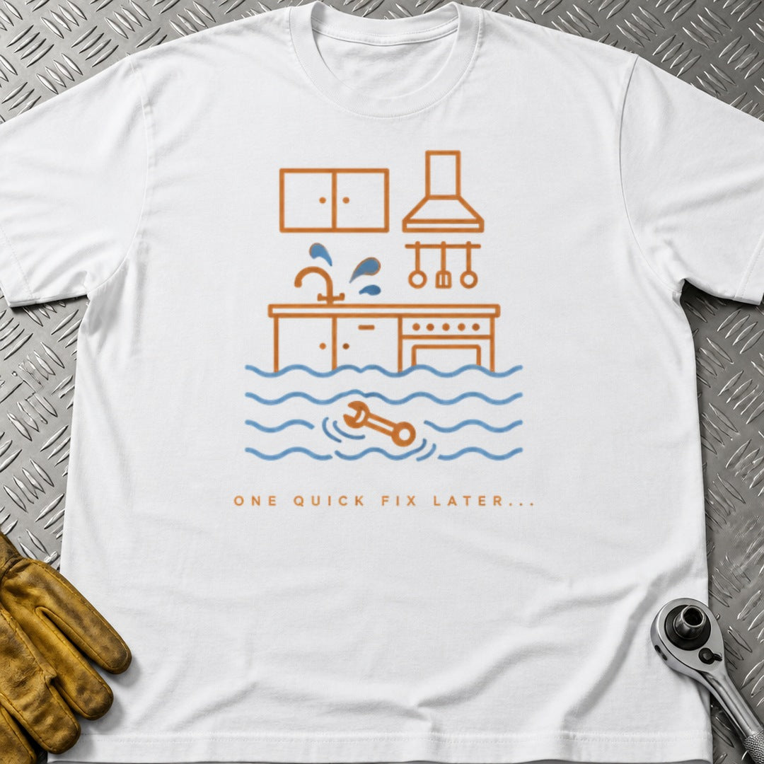 Quick Fix Later t-shirt flat lay