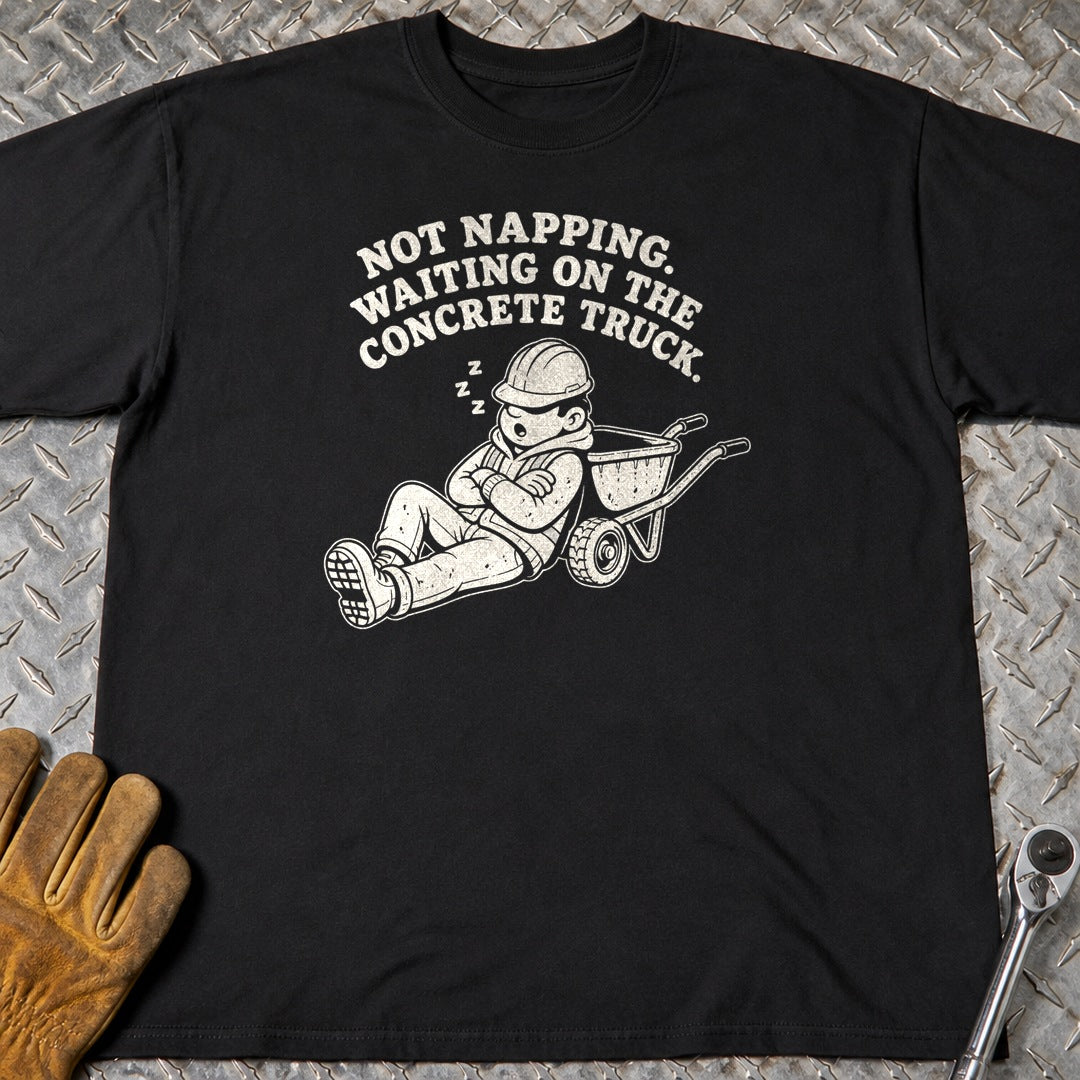 Waiting On Truck t-shirt flat lay