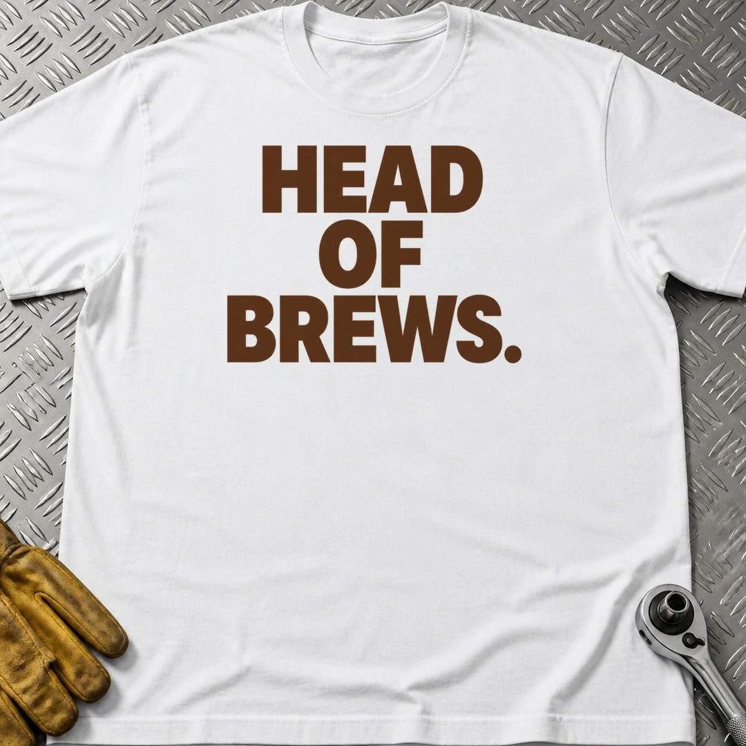 Head Of Brews t-shirt flat lay