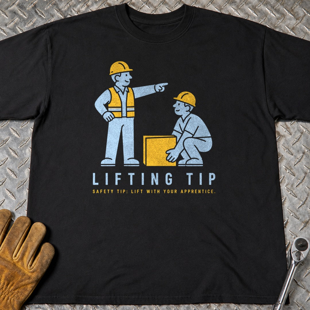 Lifting Tip t-shirt flat lay