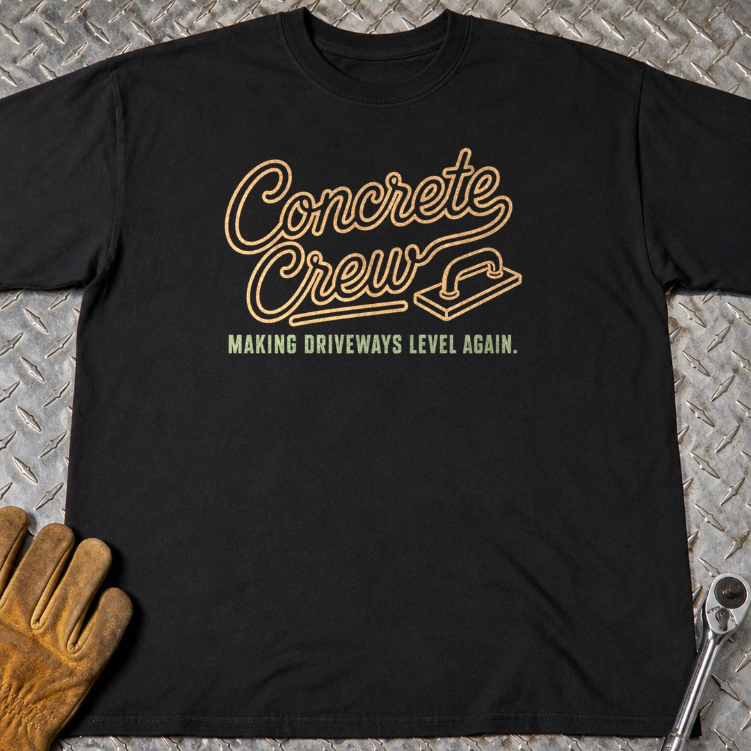 Concrete Crew t-shirt flat lay