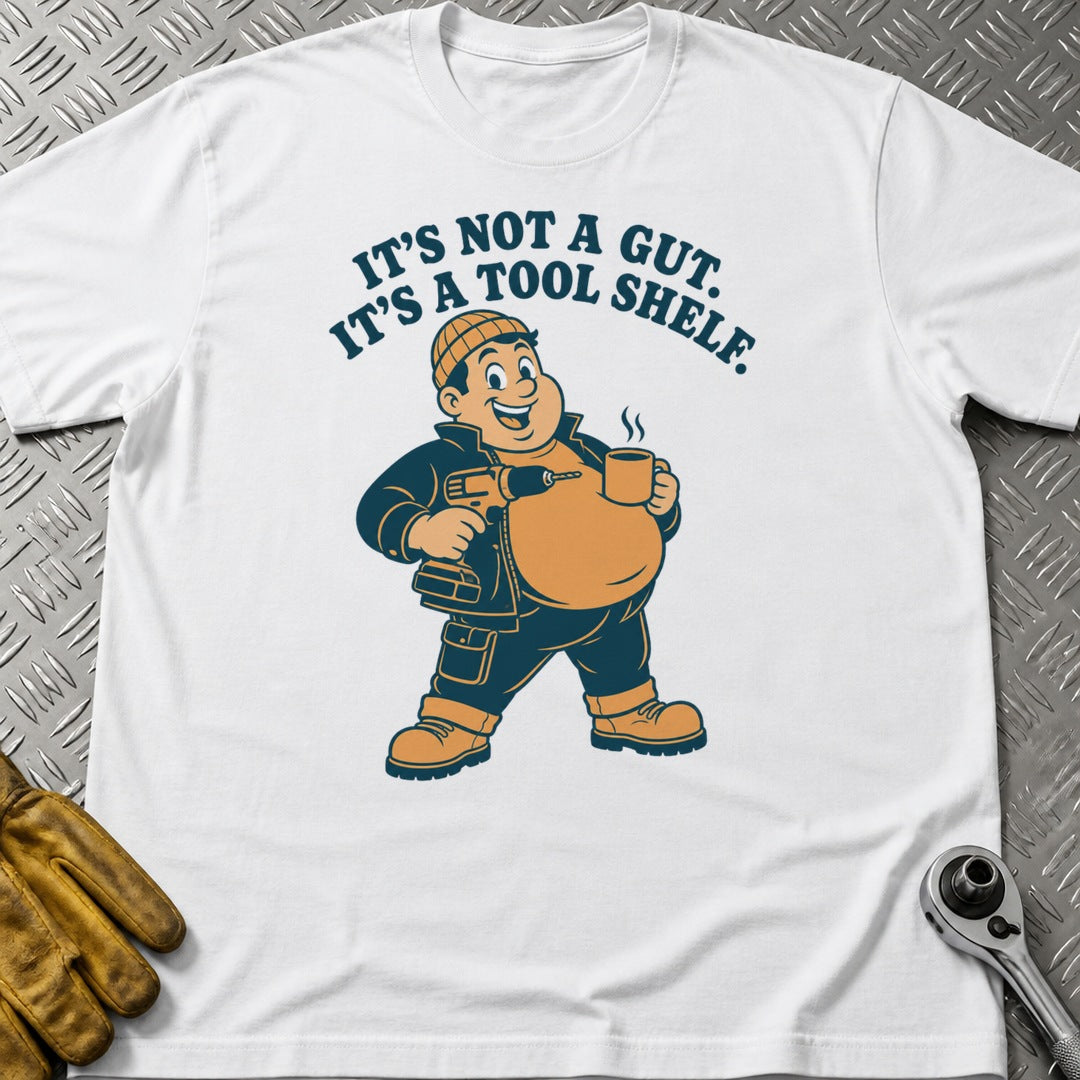 Tool Shelf t-shirt flat lay