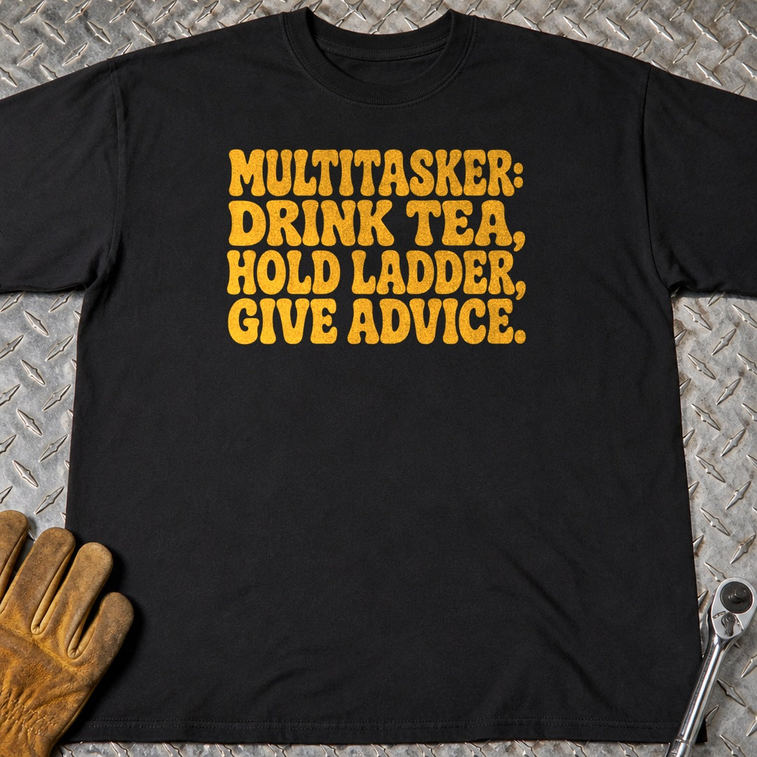 Multitasker t-shirt flat lay