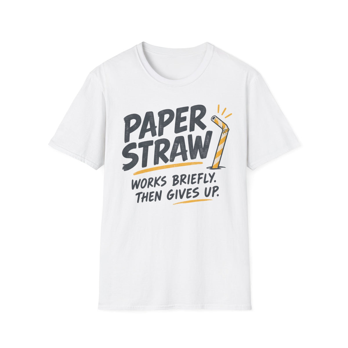 Paper Straw funny UK trade t-shirt — Site Banter Co