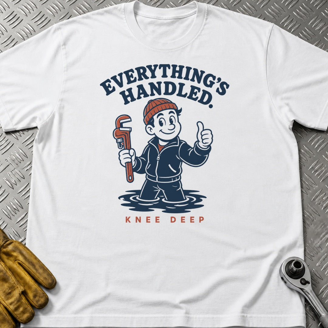 Knee Deep t-shirt flat lay