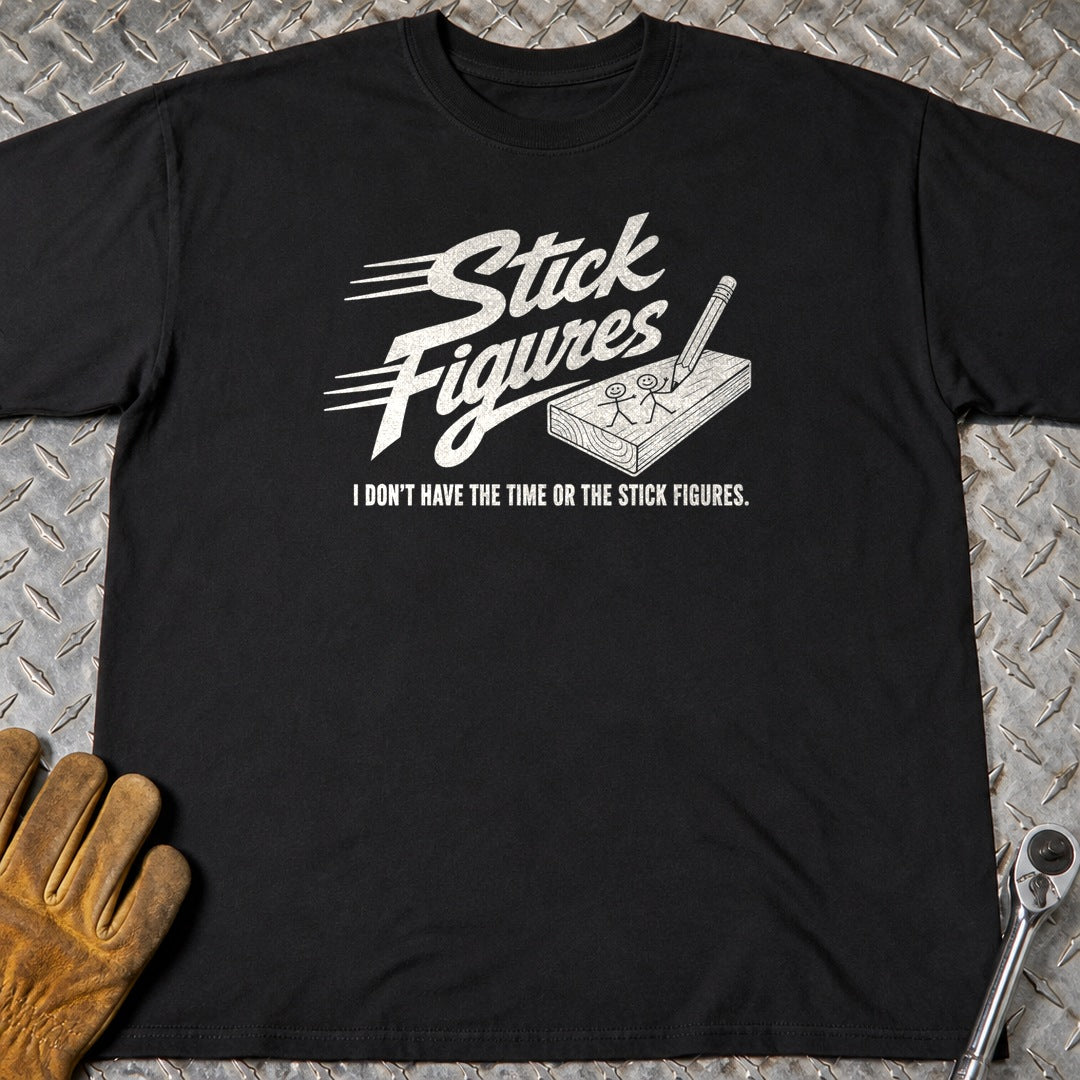 Stick Figures t-shirt flat lay