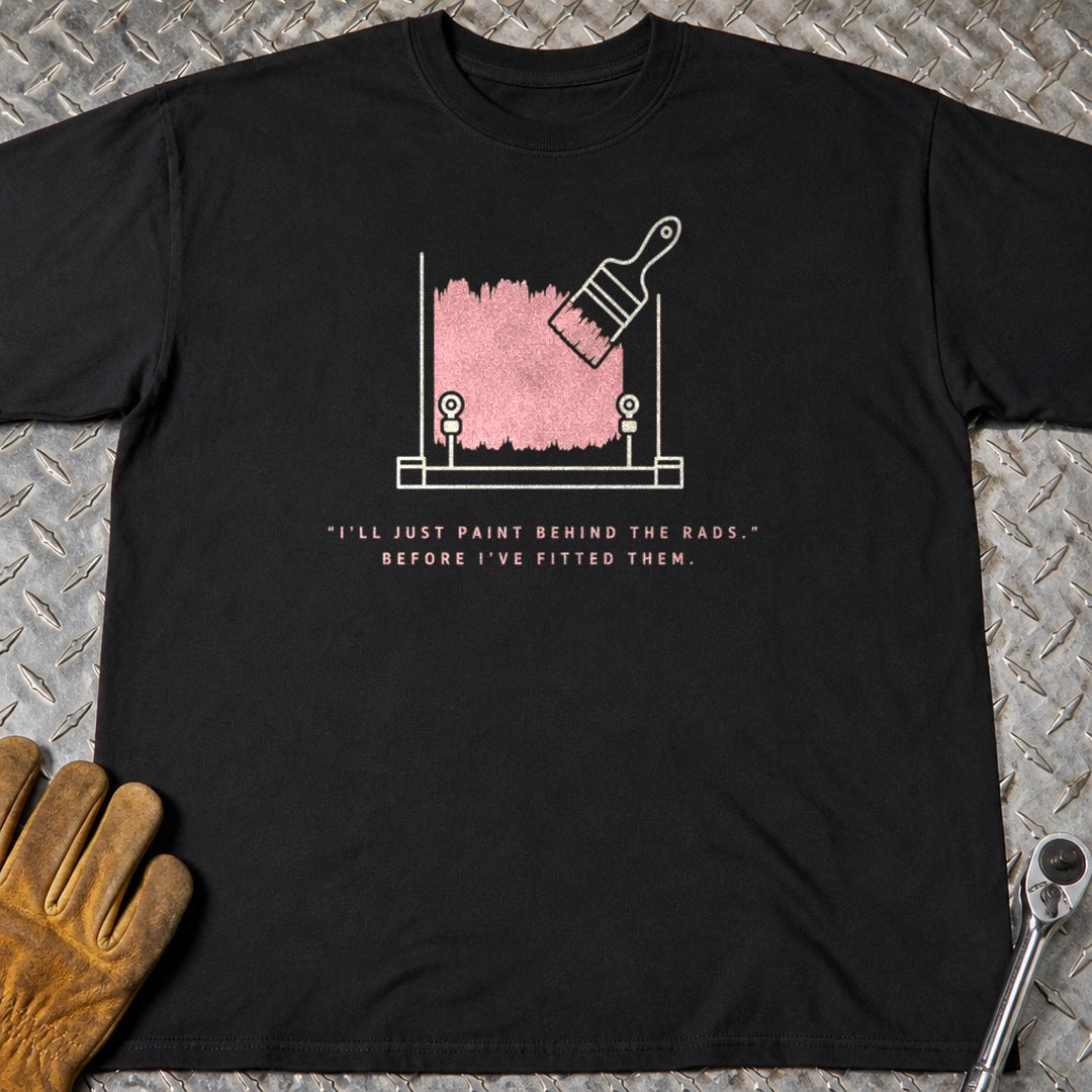 Paint Behind t-shirt flat lay