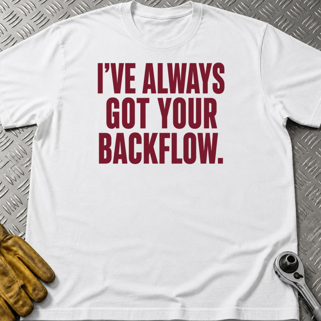 Backflow t-shirt flat lay