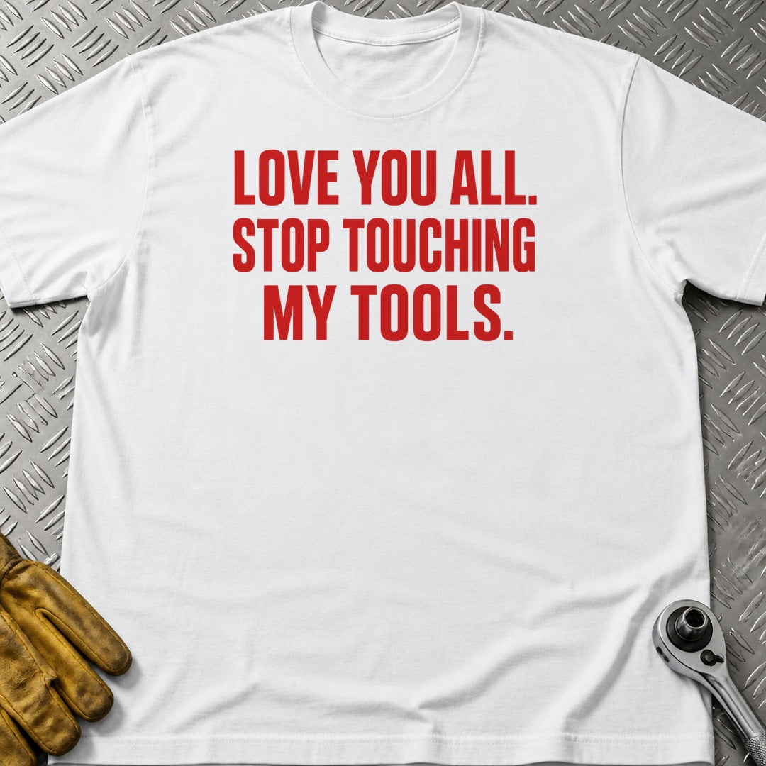 My Tools t-shirt flat lay