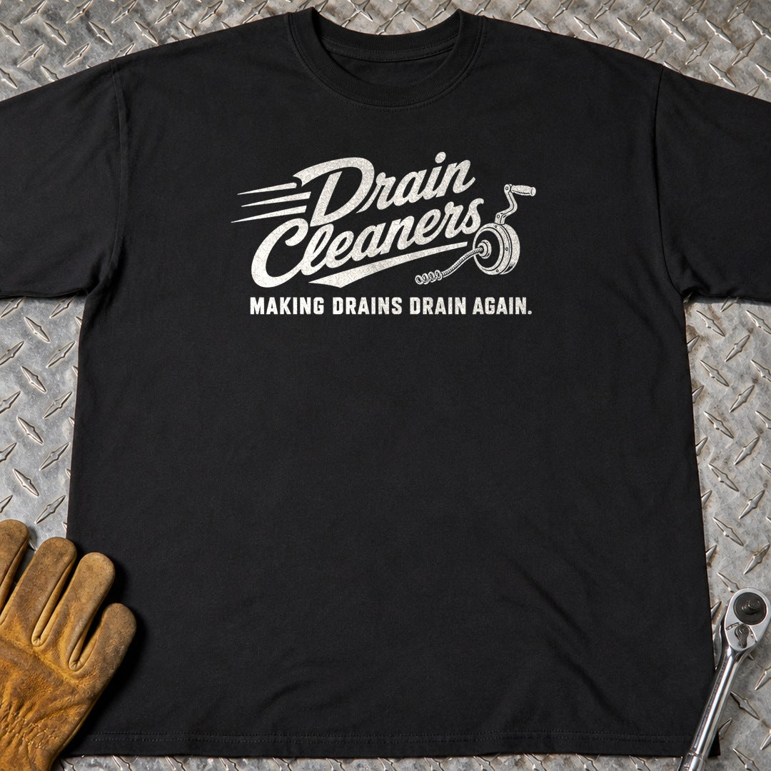 Drain Cleaners t-shirt flat lay