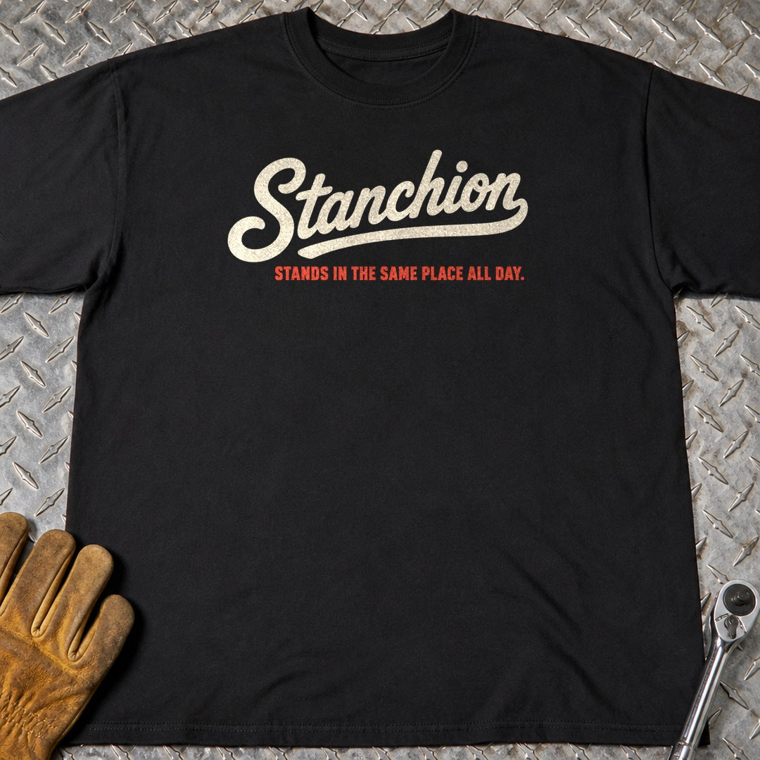 Stanchion t-shirt flat lay