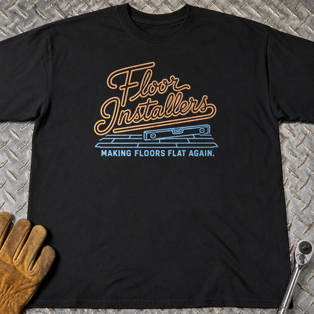 Floor Installers t-shirt flat lay