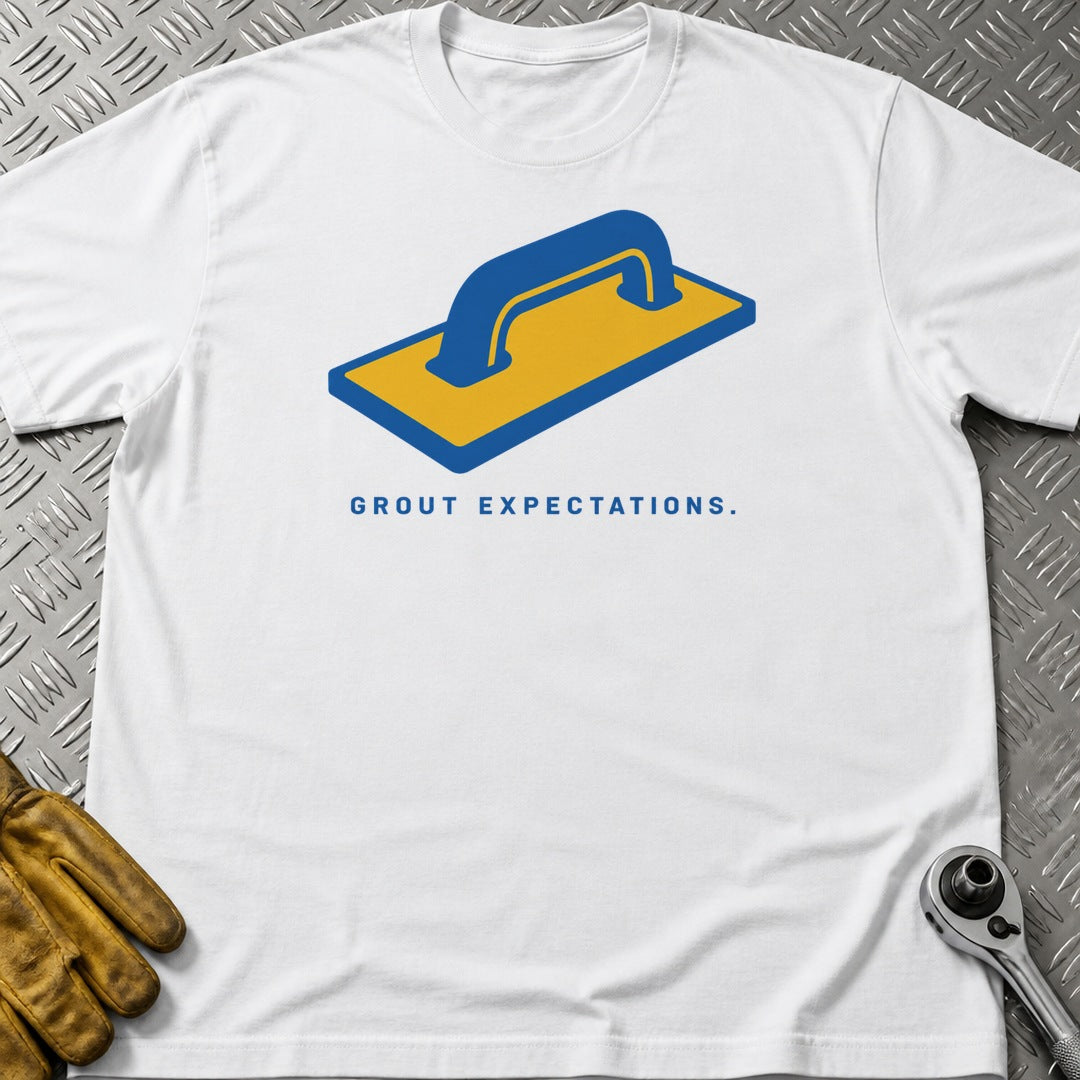 Grout Expectations t-shirt flat lay