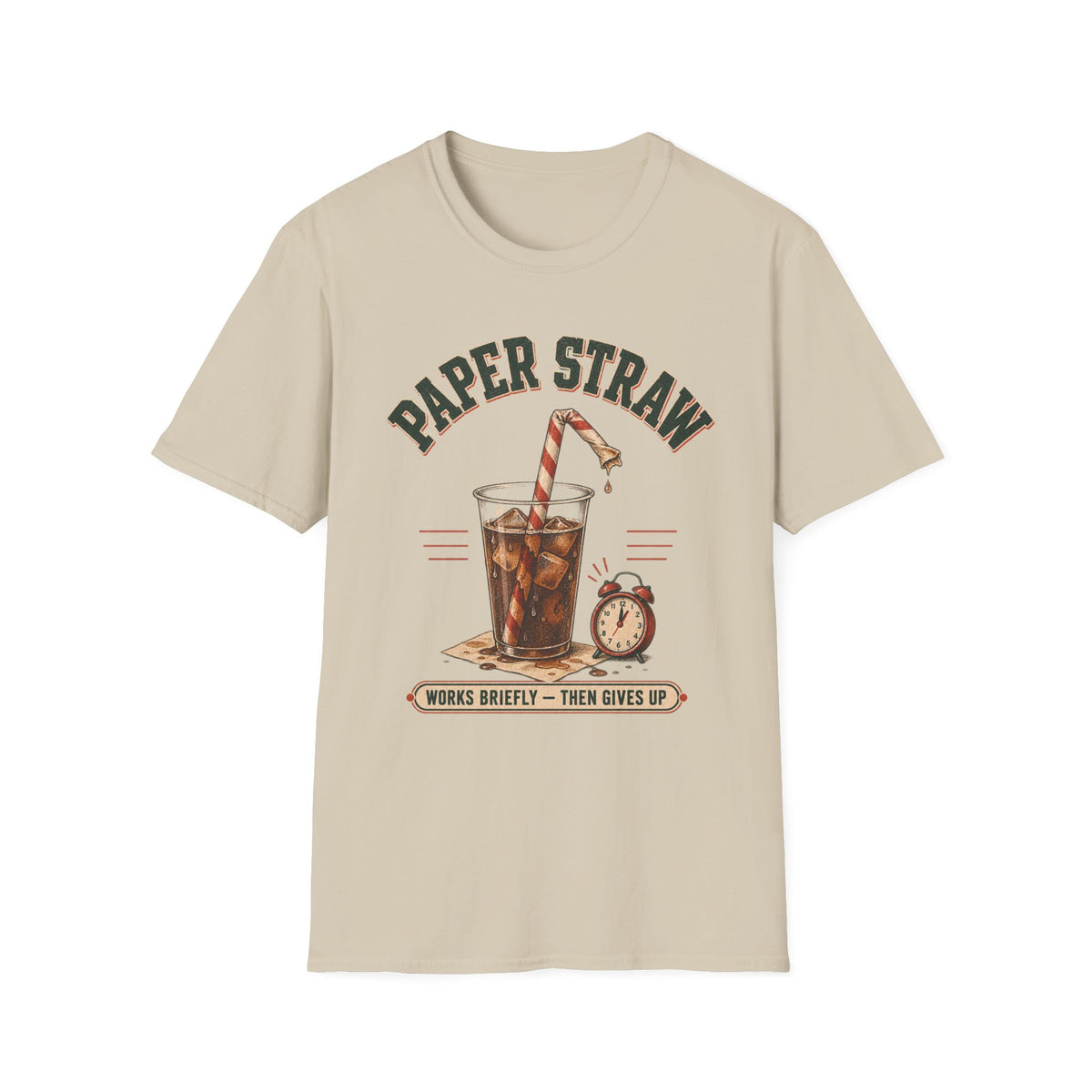 Paper Straw funny UK trade t-shirt — Site Banter Co (product photo)