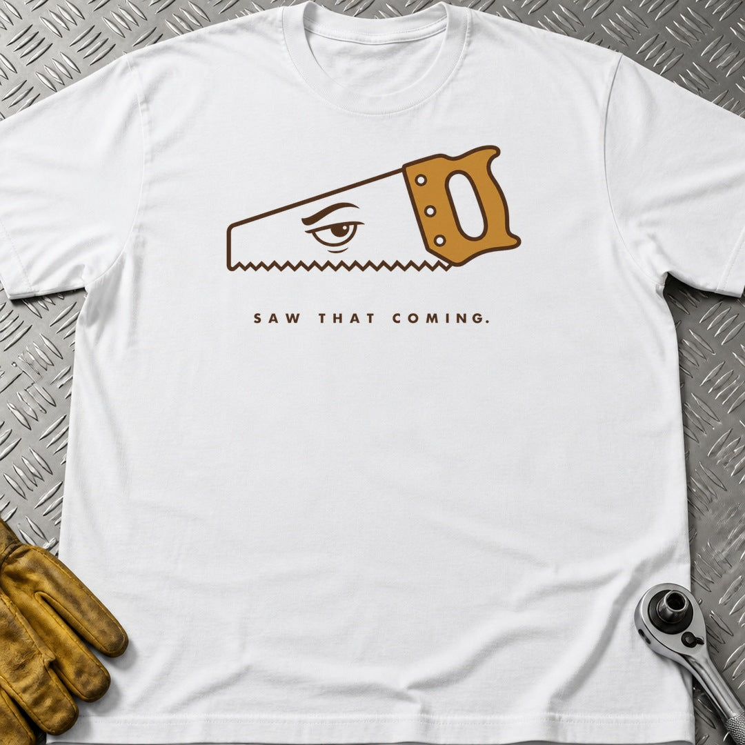 Saw It Coming t-shirt flat lay