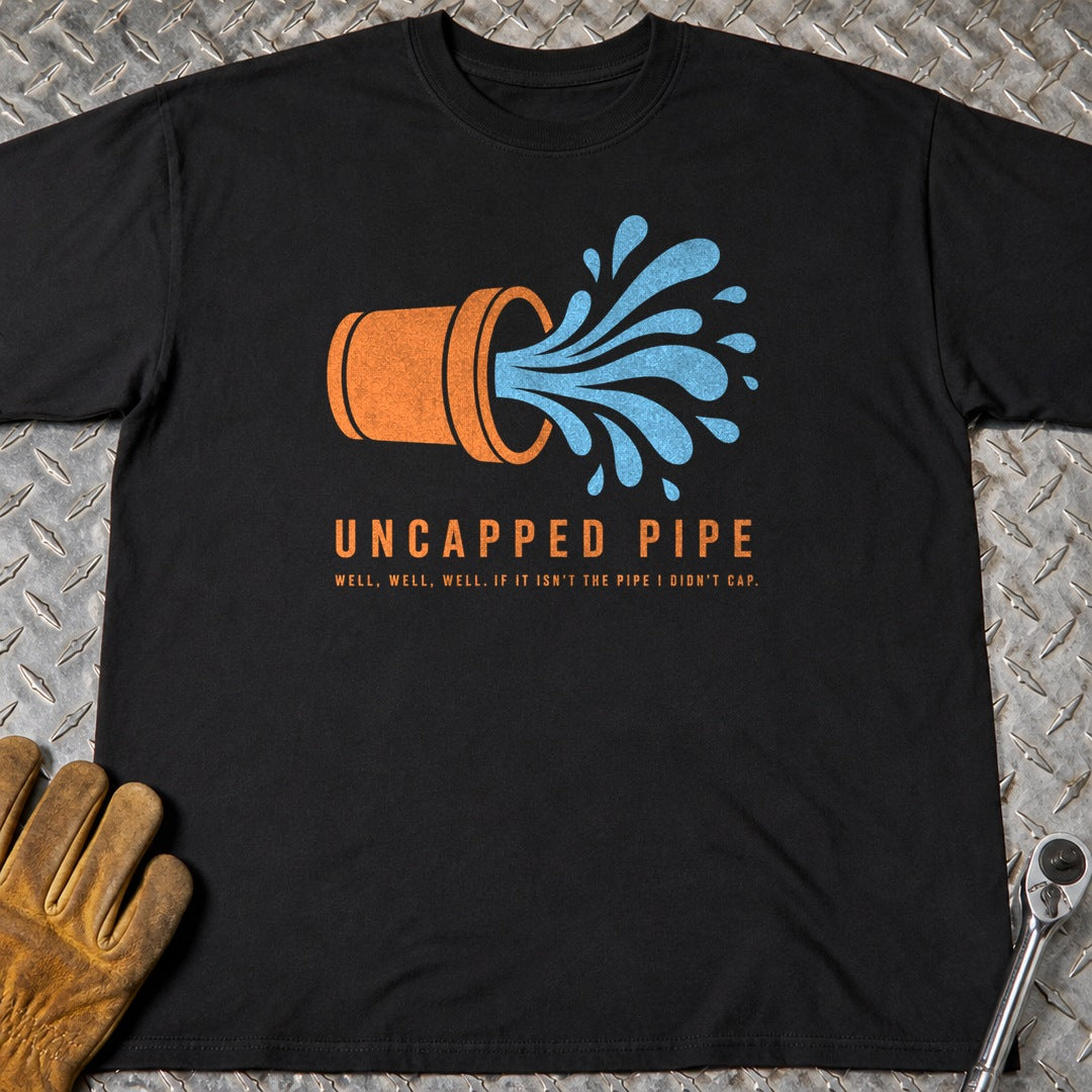 Uncapped Pipe t-shirt flat lay