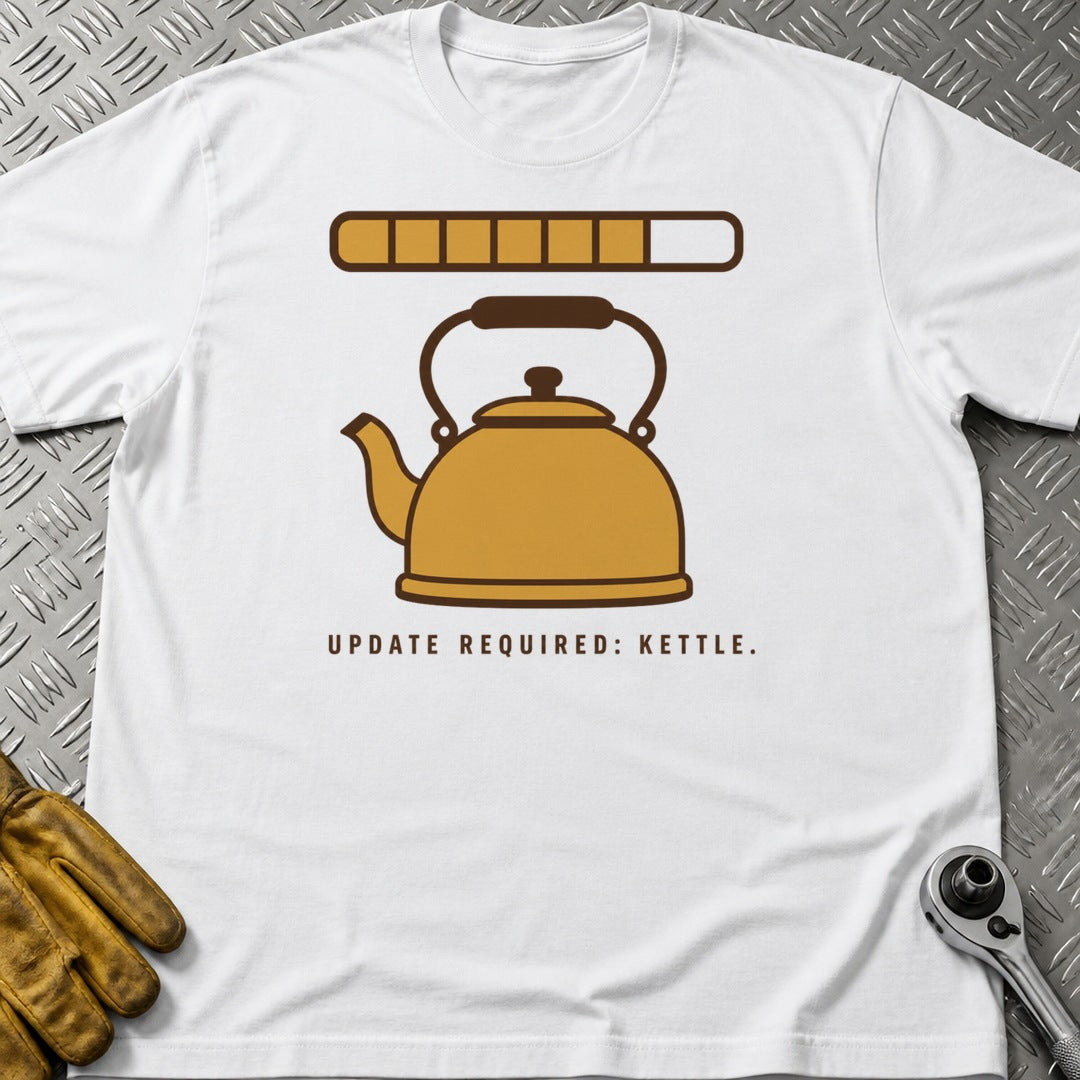 Kettle Update t-shirt flat lay