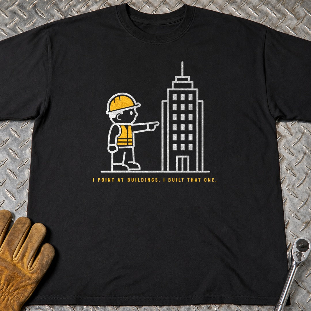 Built That One t-shirt flat lay