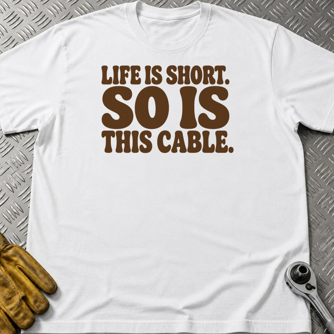 Short Cable t-shirt flat lay