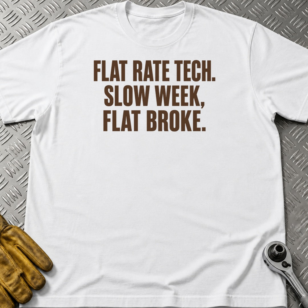 Flat Rate t-shirt flat lay
