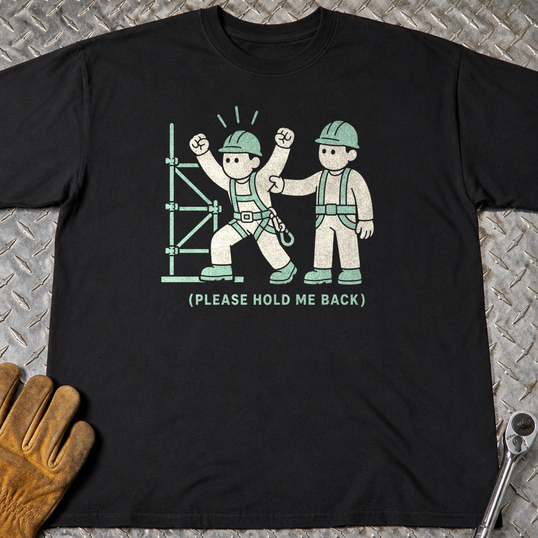Hold Me Back t-shirt flat lay