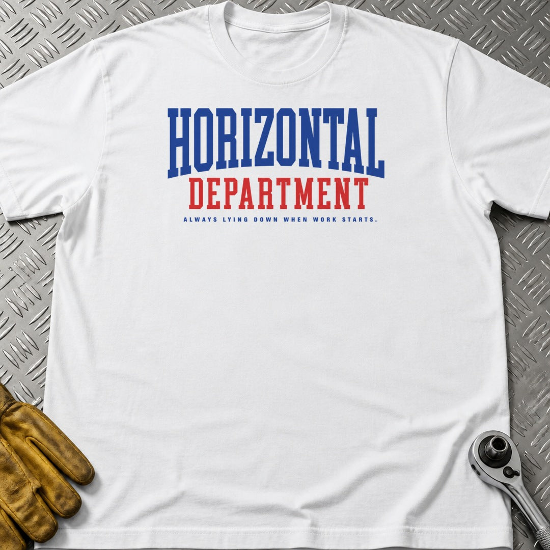 Horizontal t-shirt flat lay
